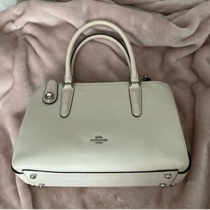 Coach pebbled leather top handle